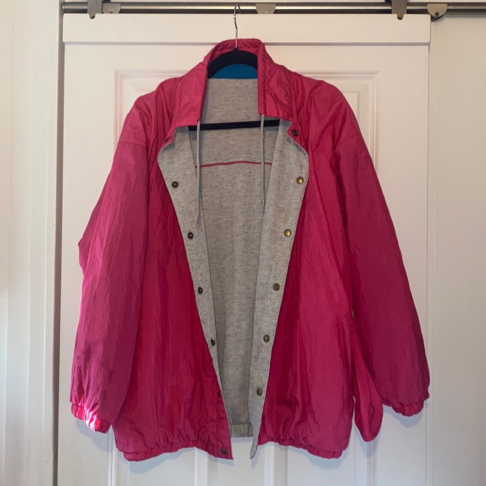 Oversized 90s reversable windbreaker